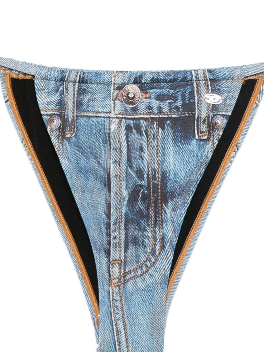 Blue Logo Tie Bikini Bottom 2