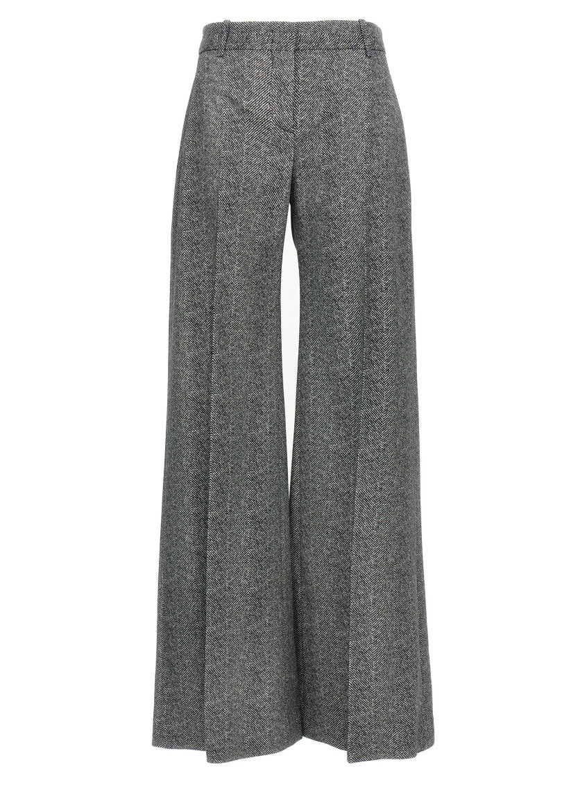 Grey Herringbone trousers 1