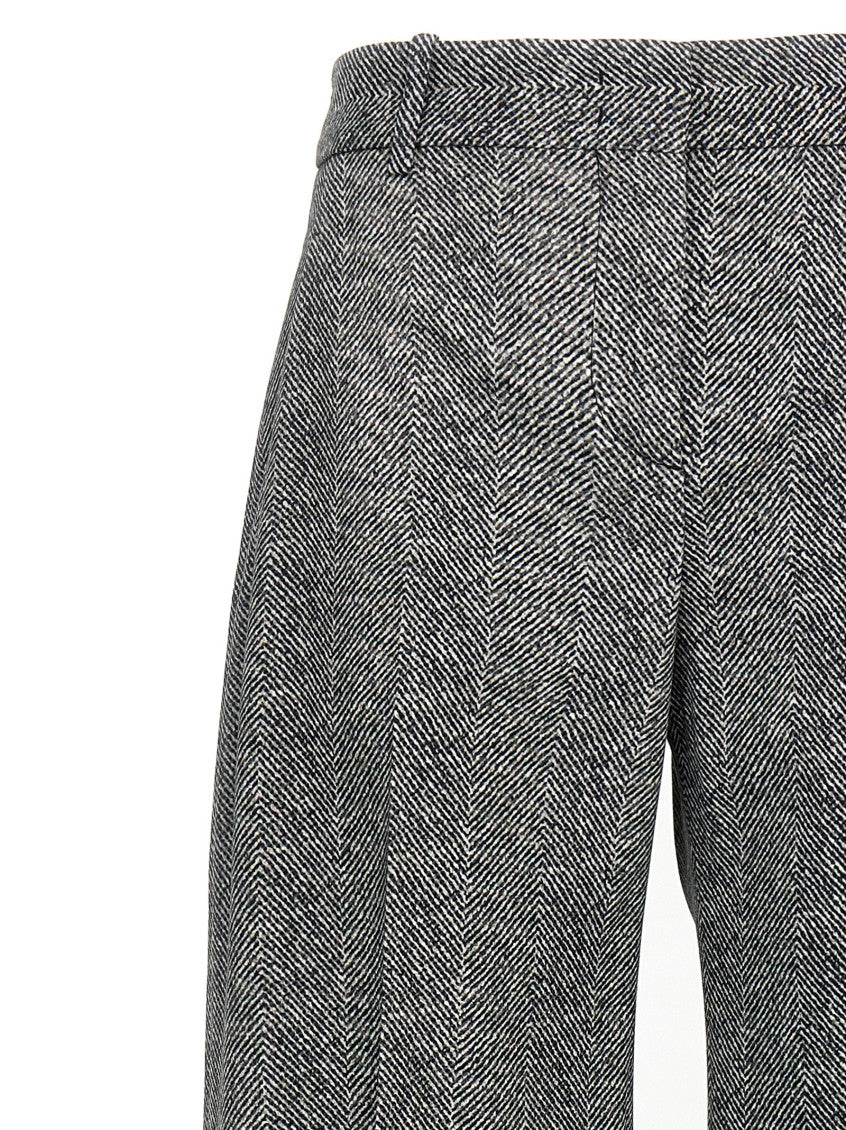 Grey Herringbone trousers 3