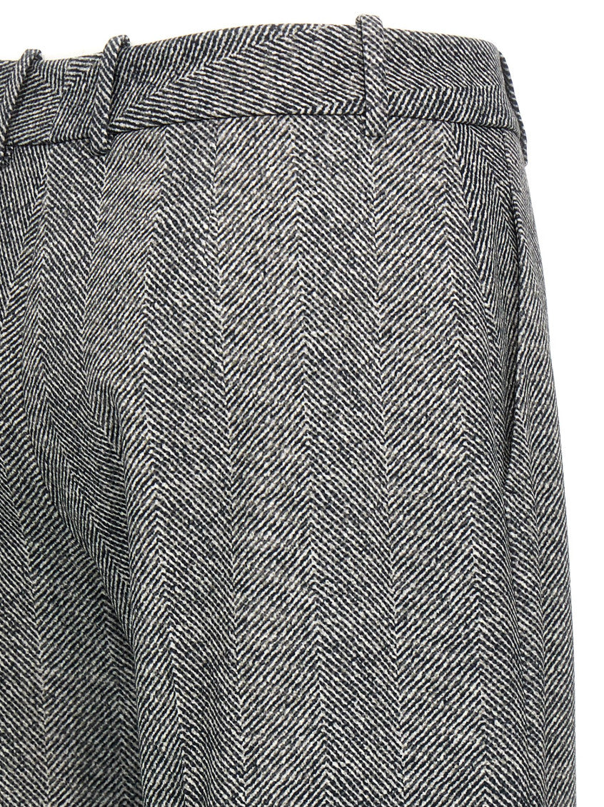 Grey Herringbone trousers 4