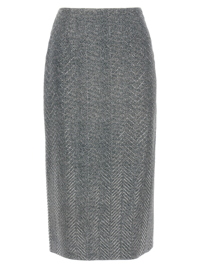 Grey Rhinestone skirt 1