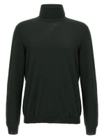 Dark Green Wool Turtleneck Sweater 1