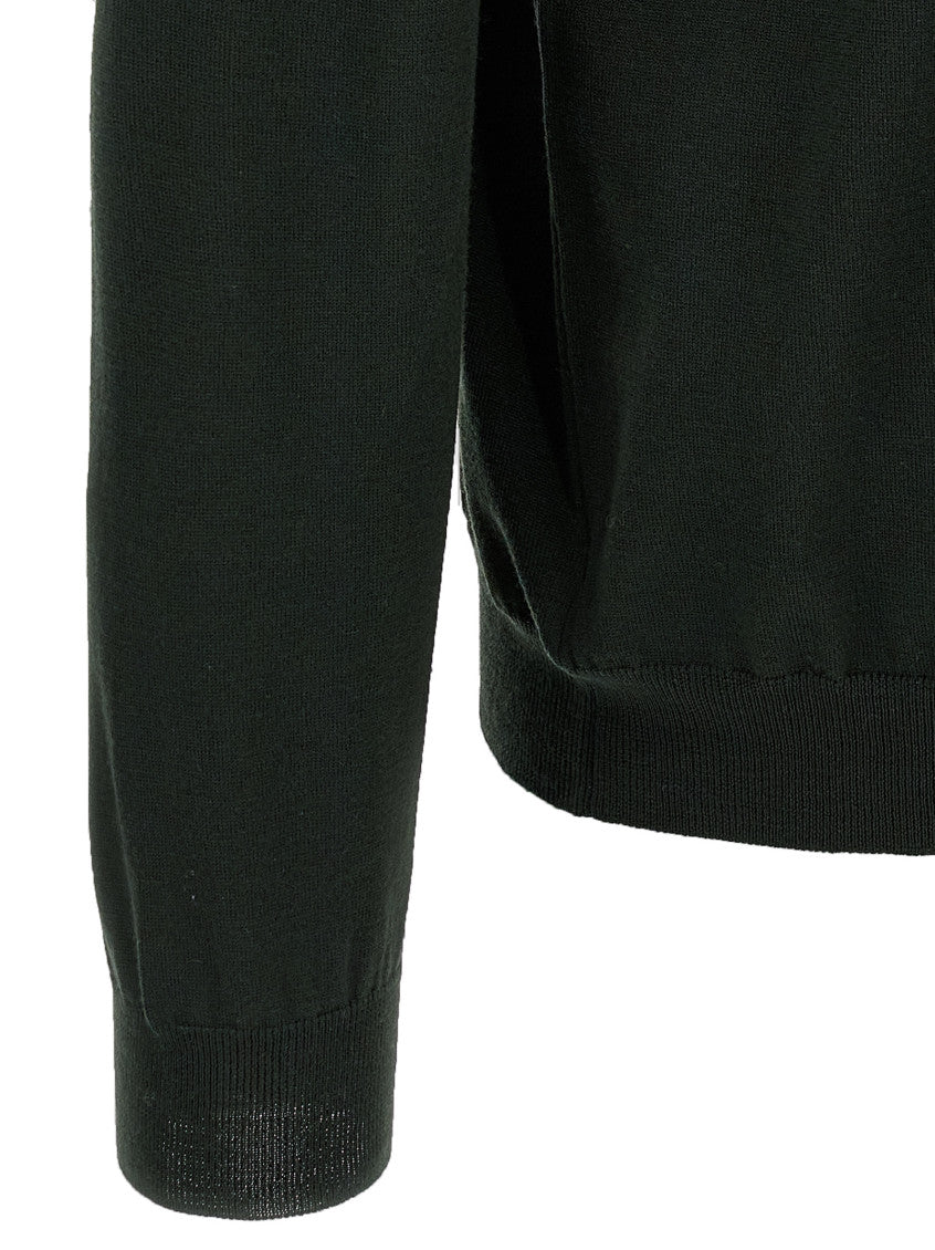 Dark Green Wool Turtleneck Sweater 4