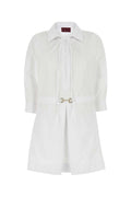 White Cotton Poplin Shirt Dress 1