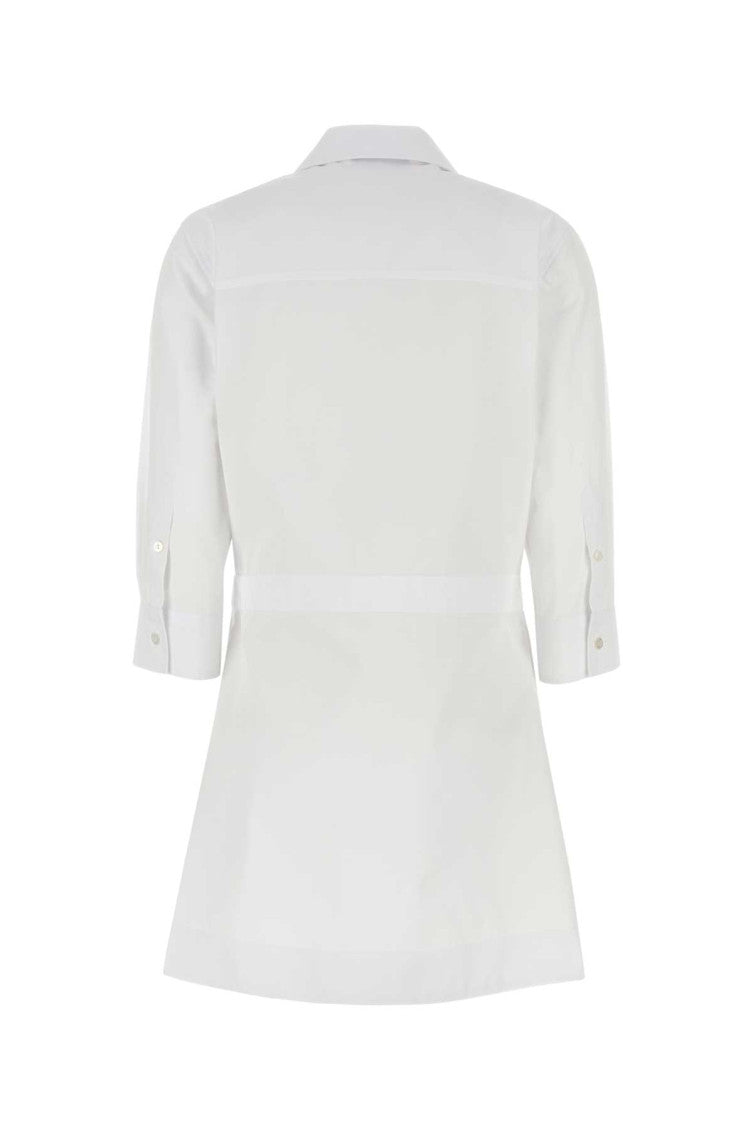 White Cotton Poplin Shirt Dress 2