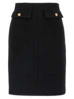 Black Bouclé wool skirt 1