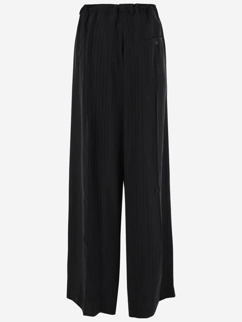 Black Drawstring Wide-Leg Pants 2