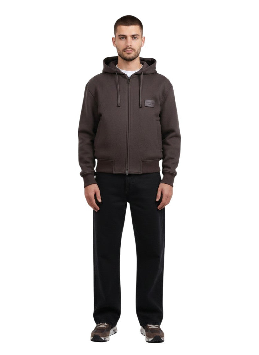 Dark Brown Hood Jackets 1