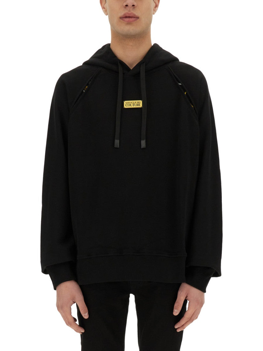 Black Logo Relaxed Hoodies 1