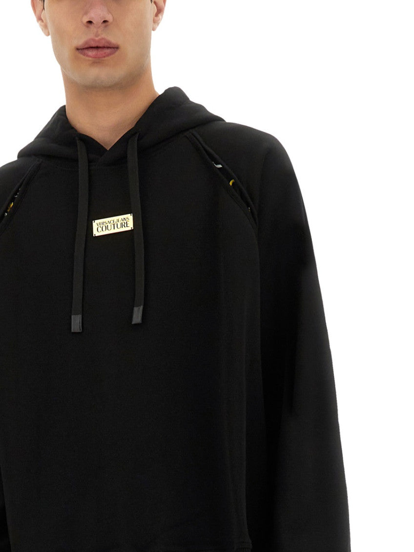 Black Logo Relaxed Hoodies 4
