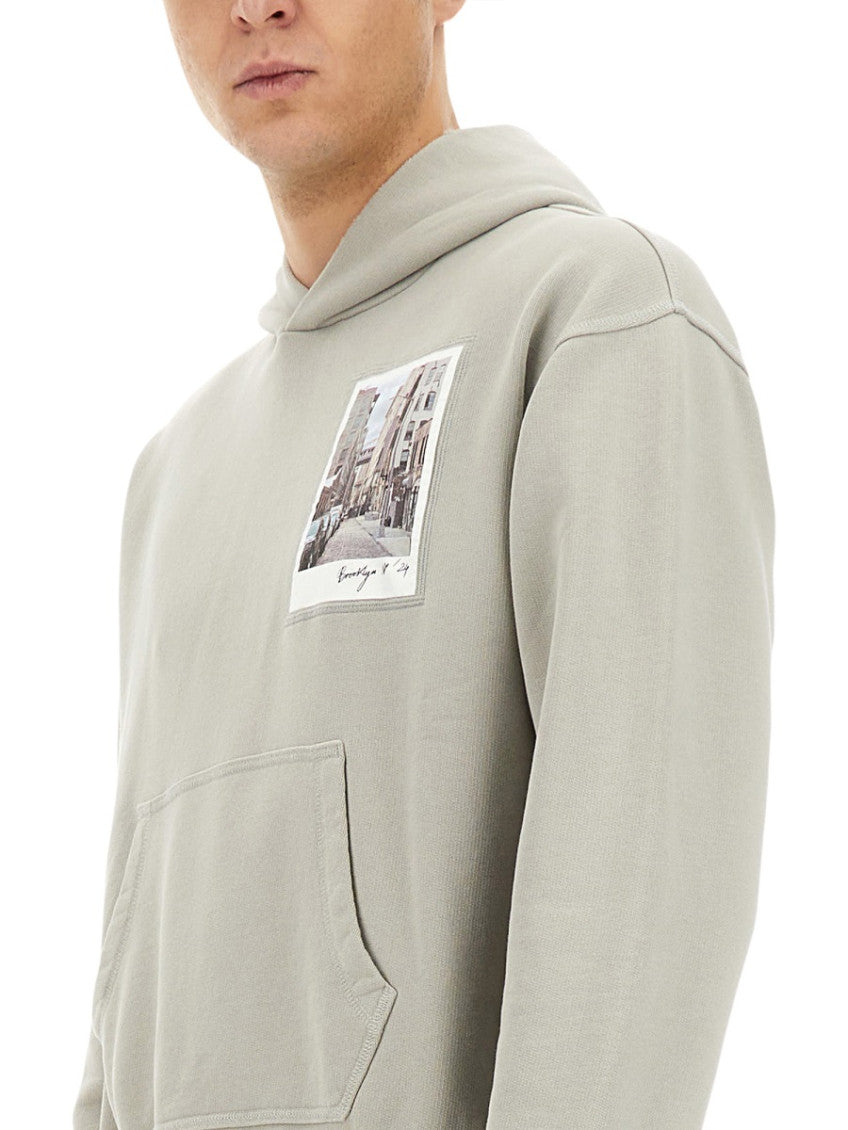 Grey Graphic Relaxed Hoodies 4