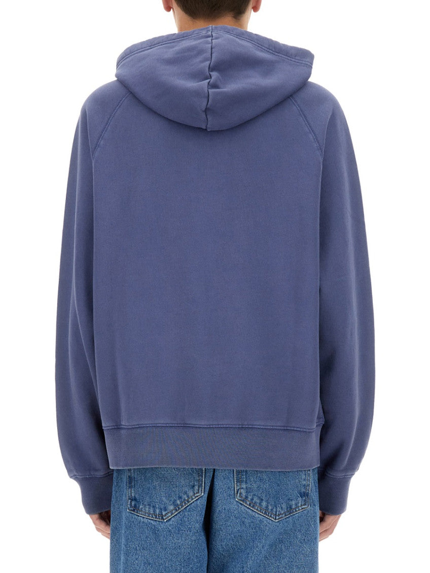 Blue Logo Relaxed Hoodies 3