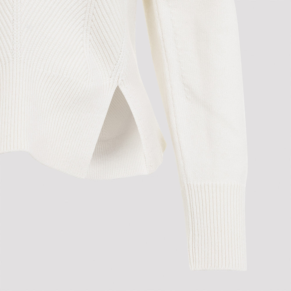 White Crew Neck Sweater 5