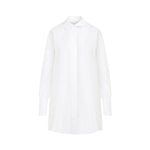 White Cotton Mini Shirt Dress 1