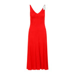 Red Flame Sleeveless A-line Midi Dress 1