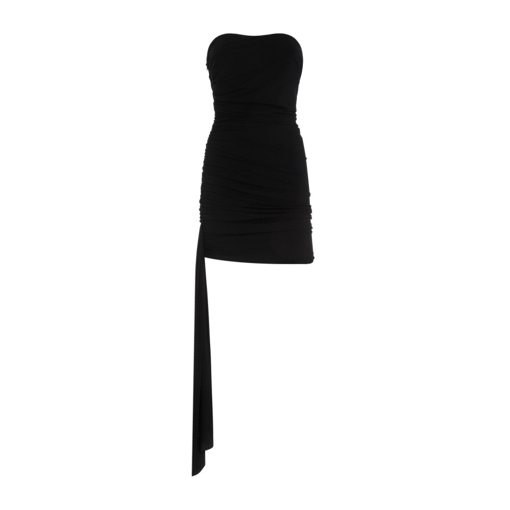 Black Viscose Mini Dress 1