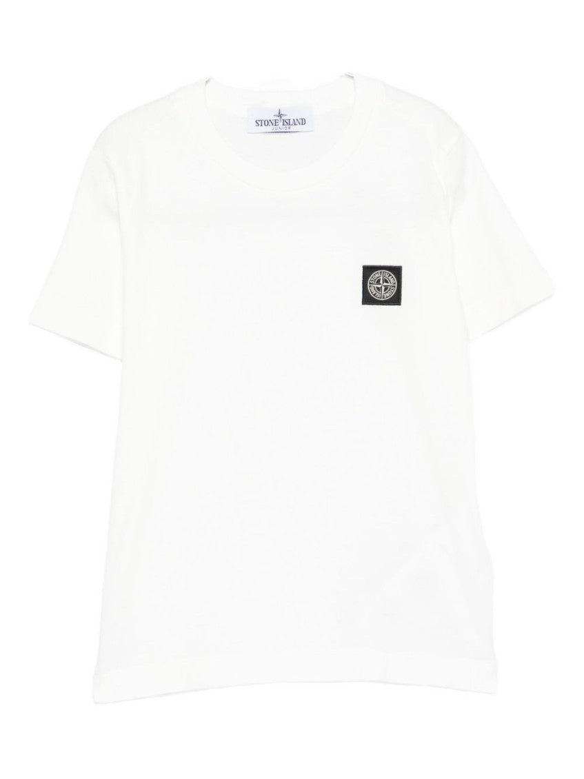 Boys White Cotton T-Shirt 1