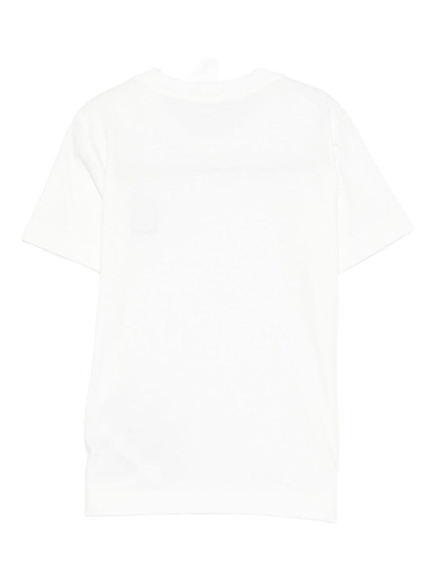 Boys White Cotton T-Shirt 2