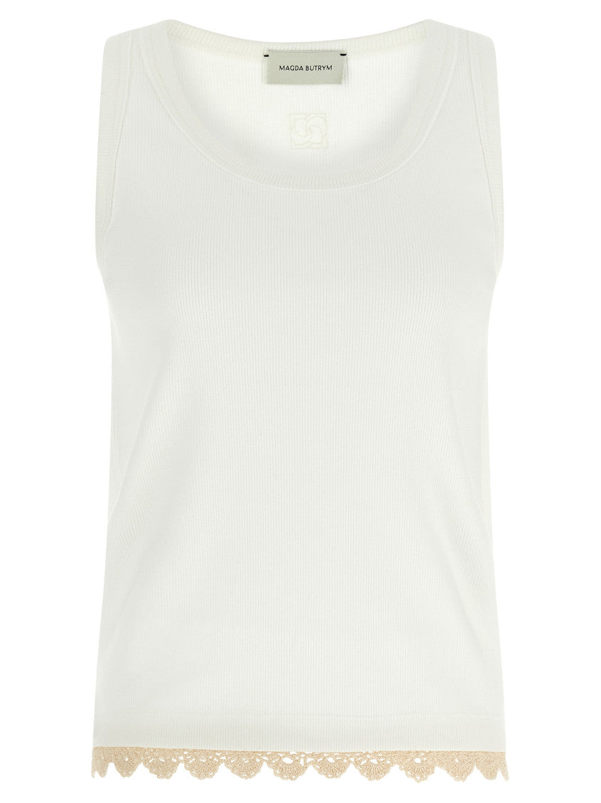 White Round Neck Top 1