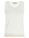 White Round Neck Top 1
