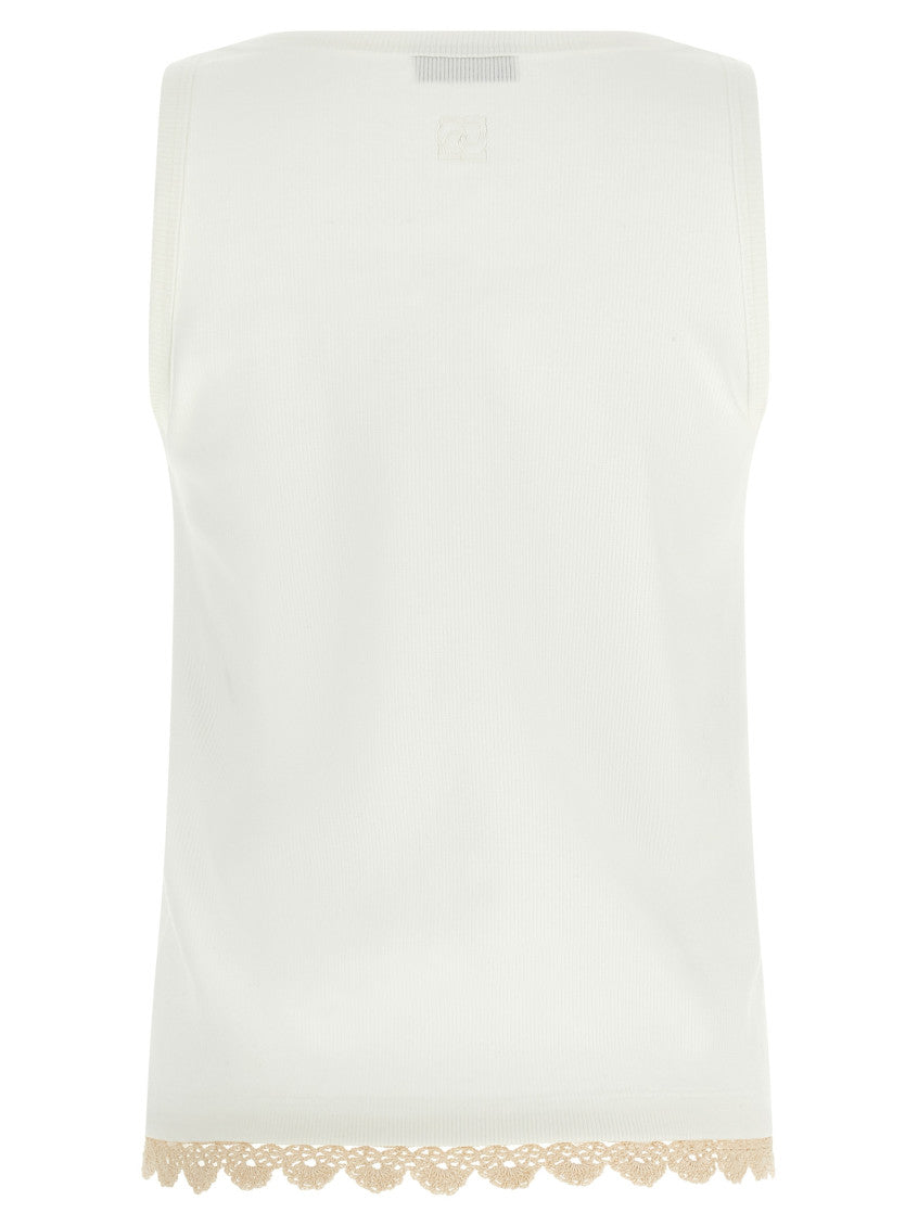 White Round Neck Top 2