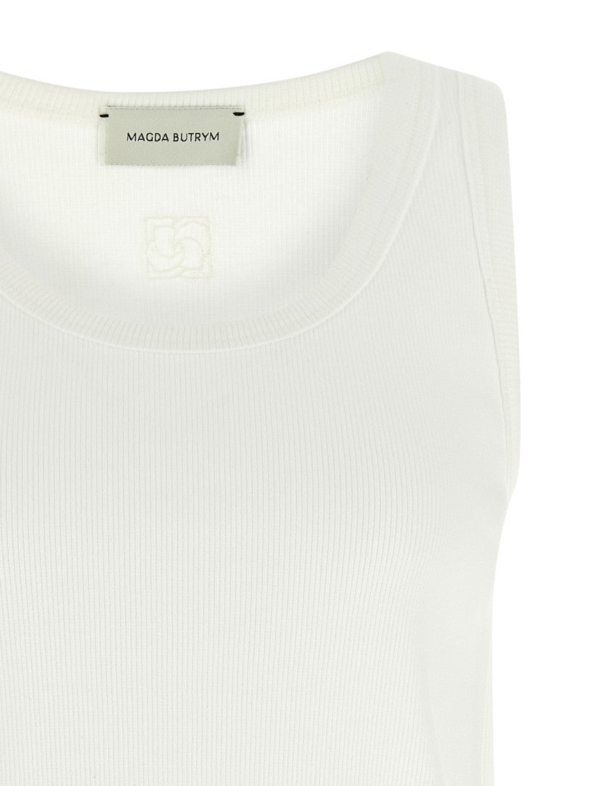 White Round Neck Top 3