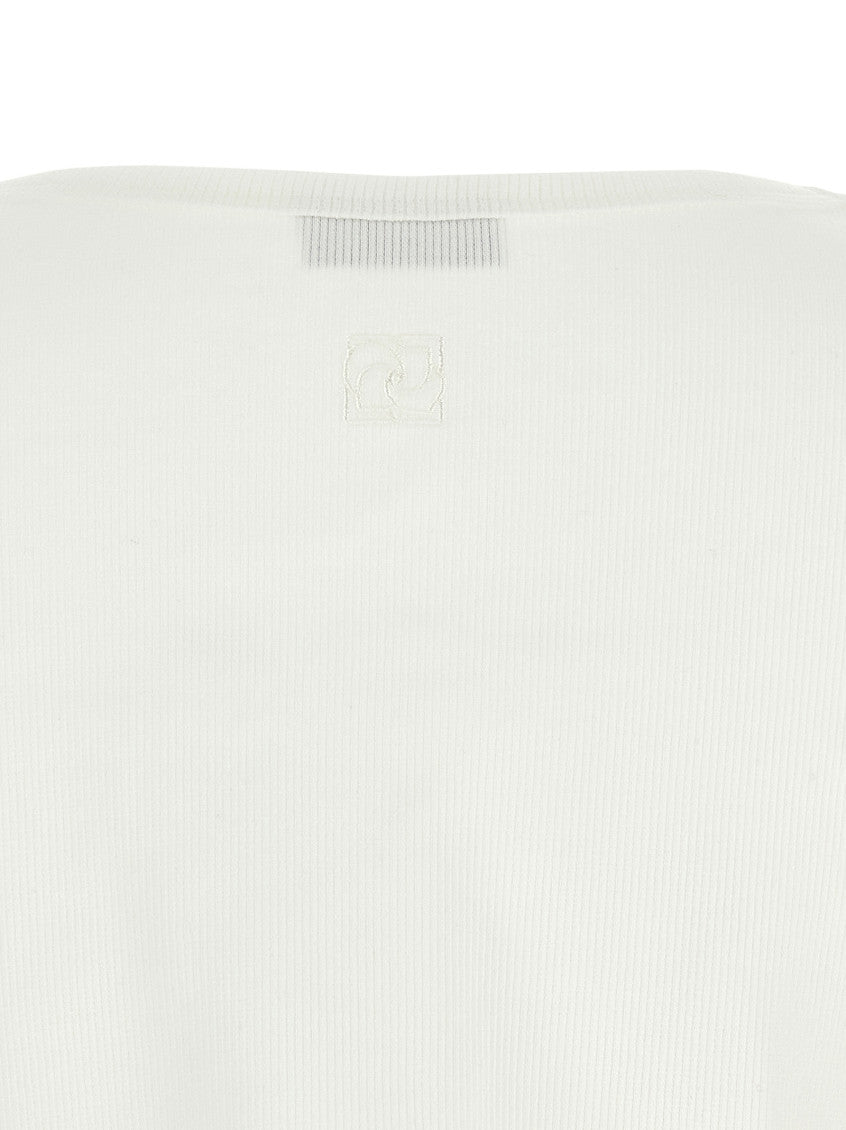 White Round Neck Top 4