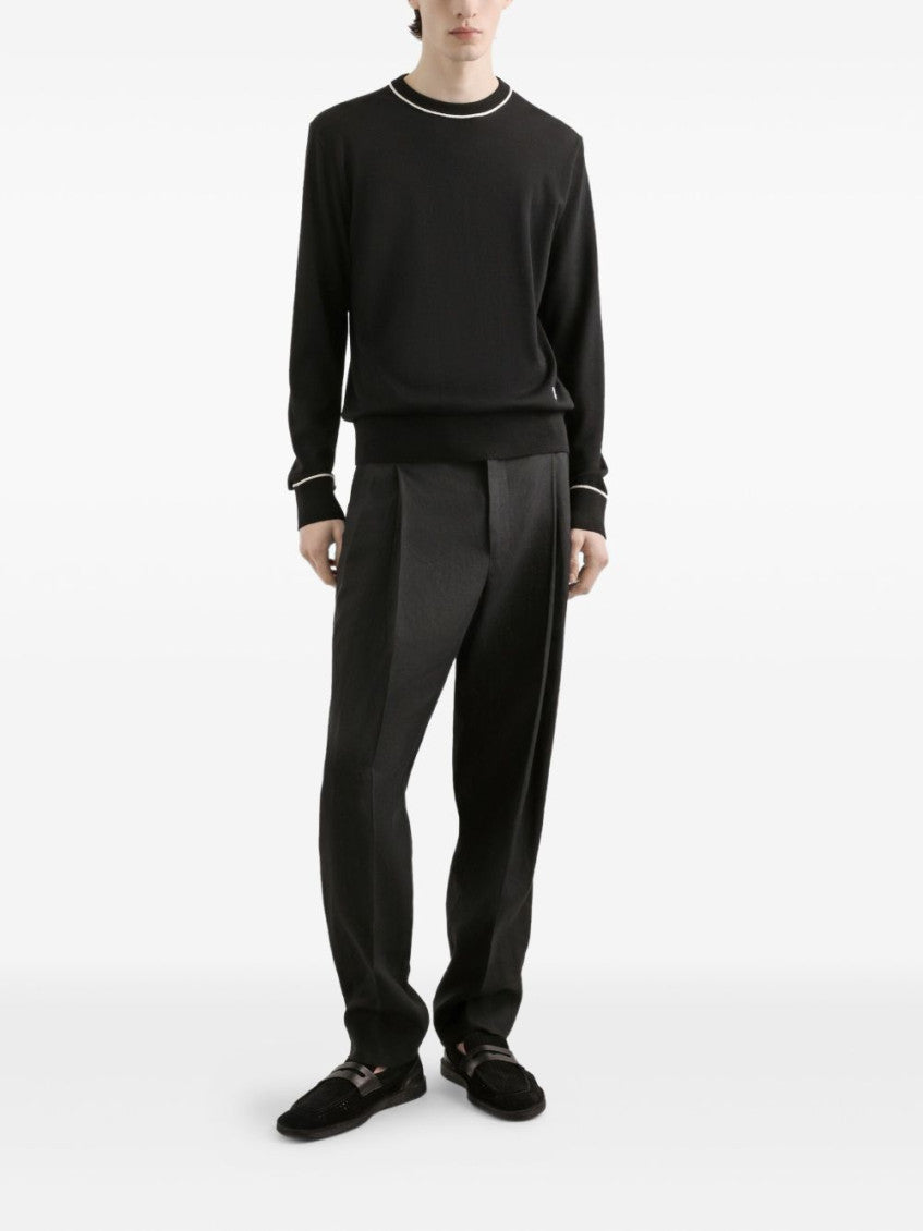 Black Crewneck Logo Sweater 4