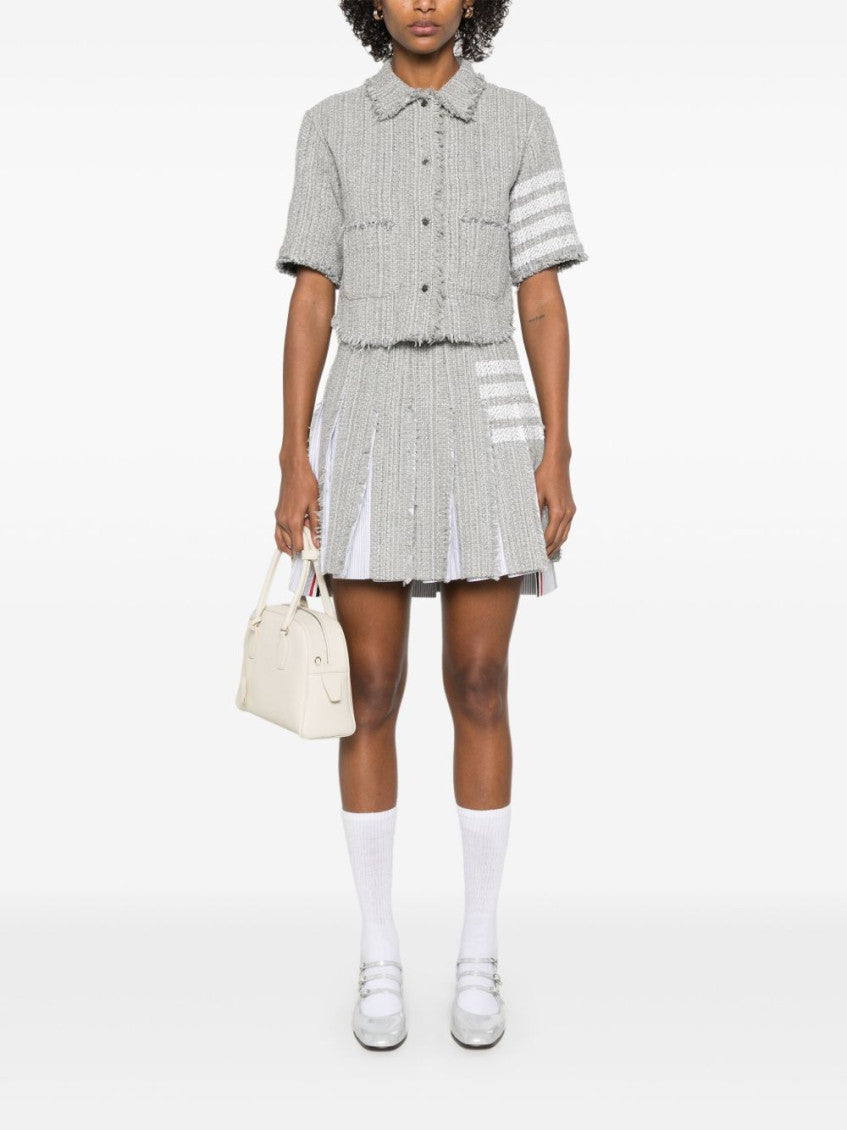 Grey Tweed Mini Skirt 4