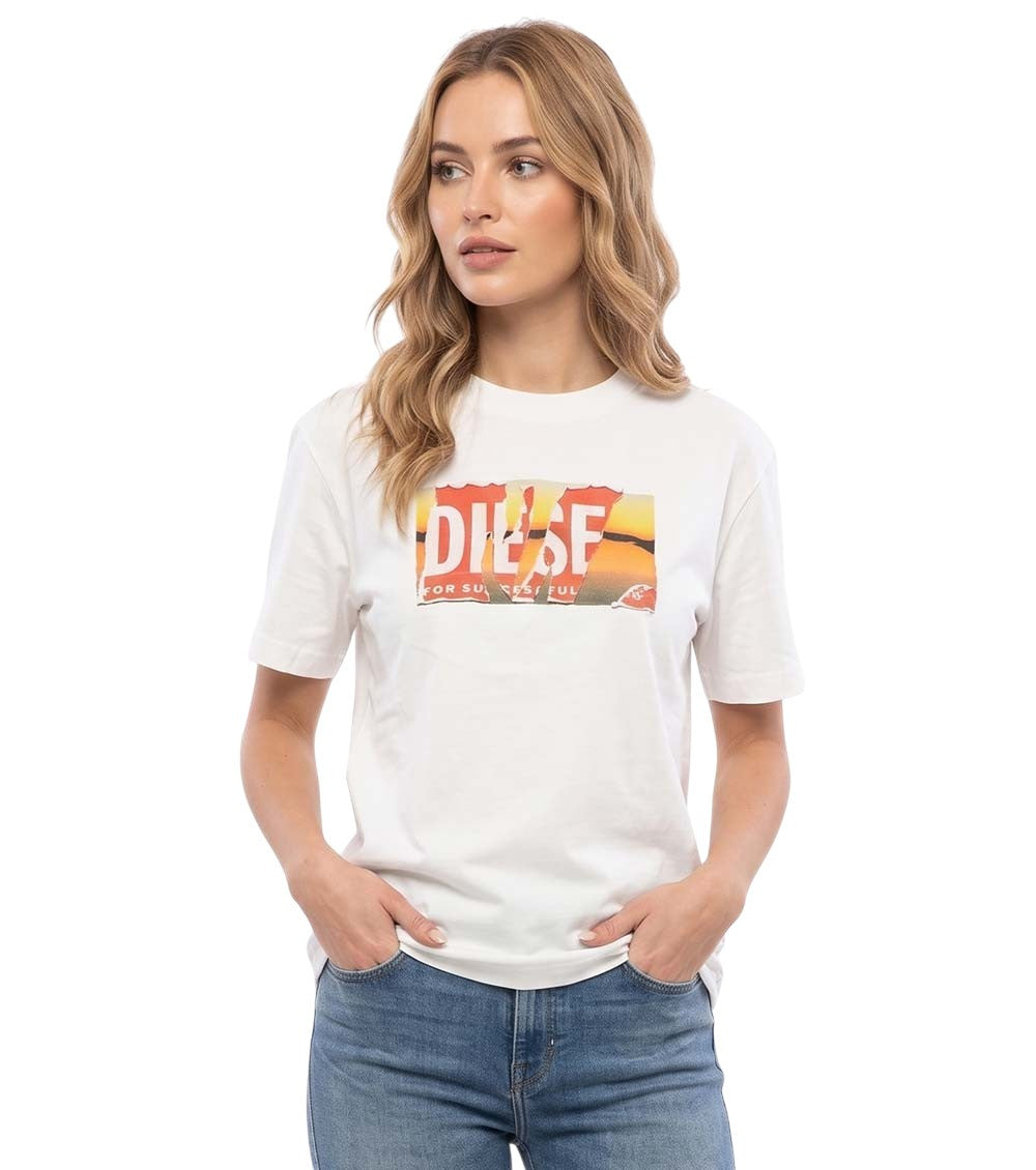White Graphic Crew Neck T-Shirt 1