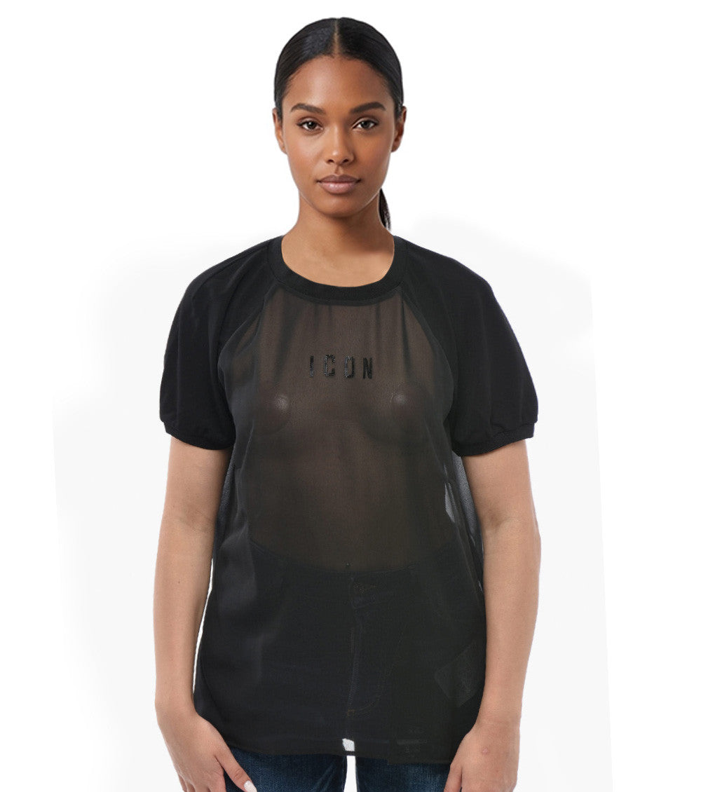 Black Logo Crew Neck T-Shirt 1