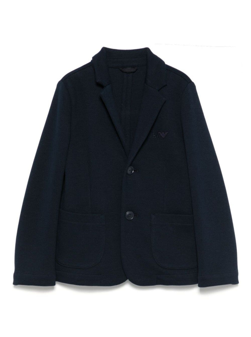 Boys Navy Blue Logo Blazer 1