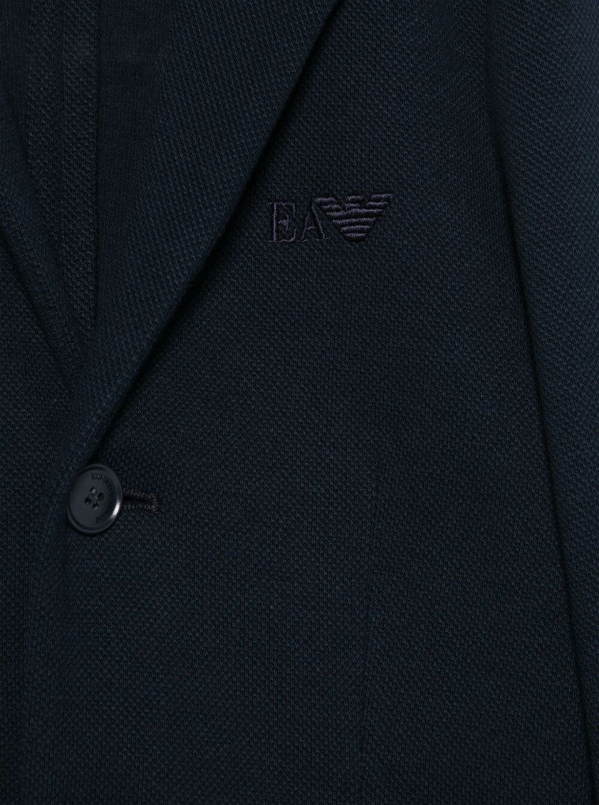 Boys Navy Blue Logo Blazer 3