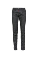Black Slim Mid Rise Jeans 1