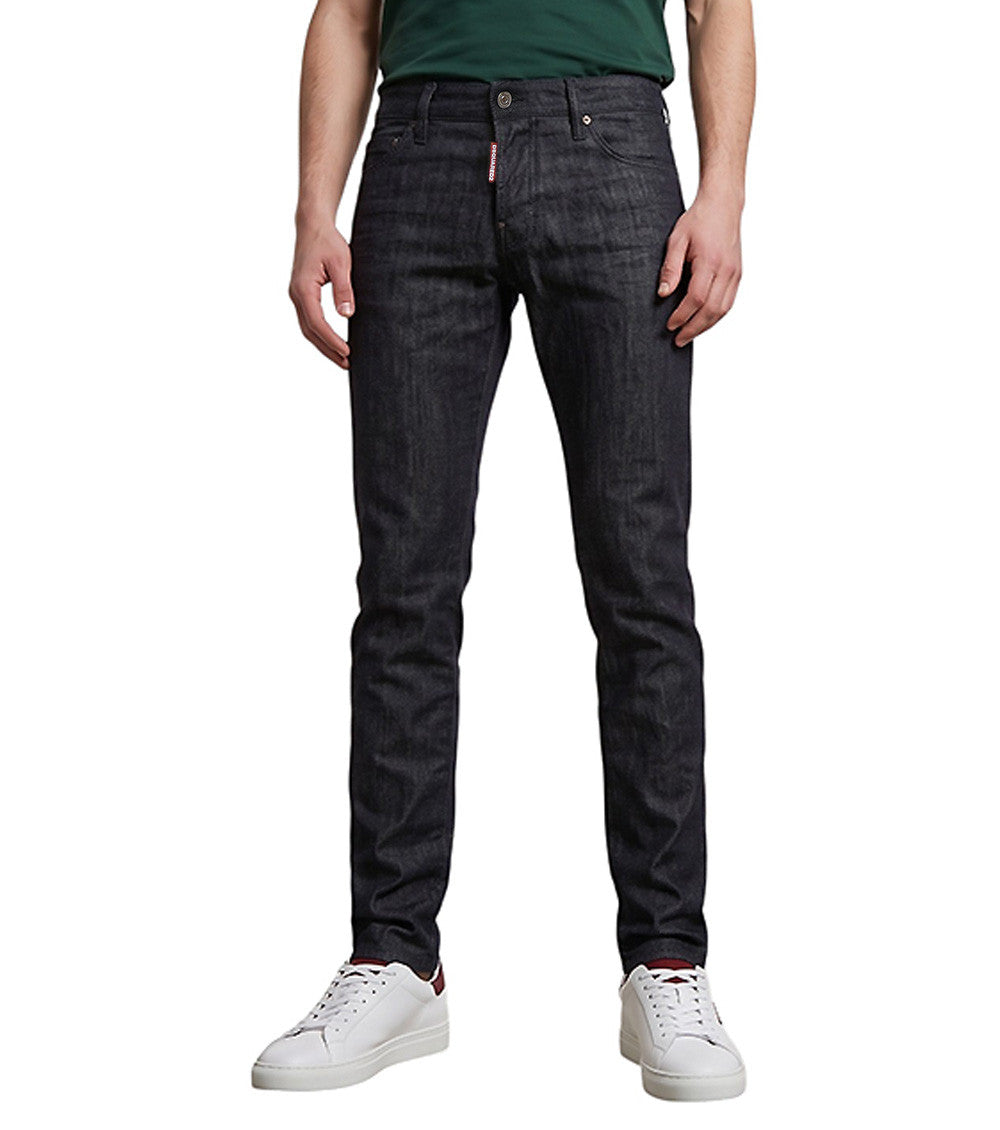Black Slim Mid Rise Jeans 2