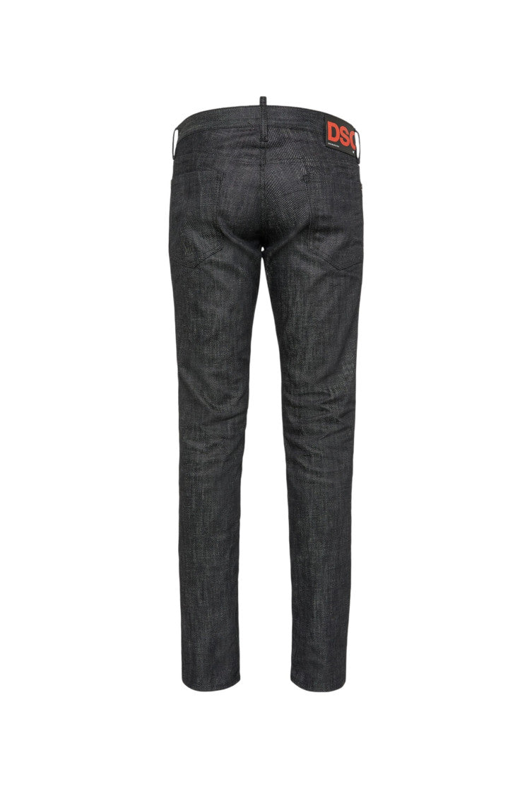 Black Slim Mid Rise Jeans 3