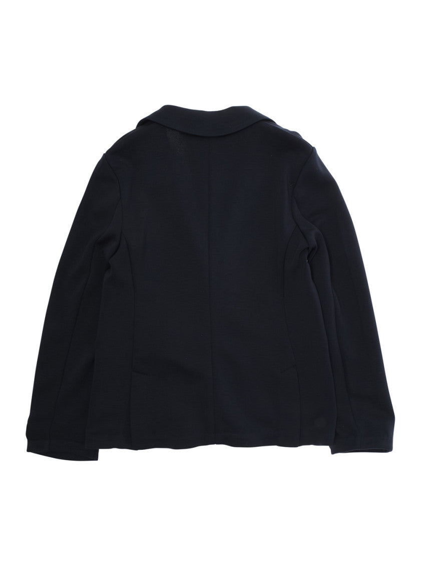 Boys Navy Blue Solid Blazer 2