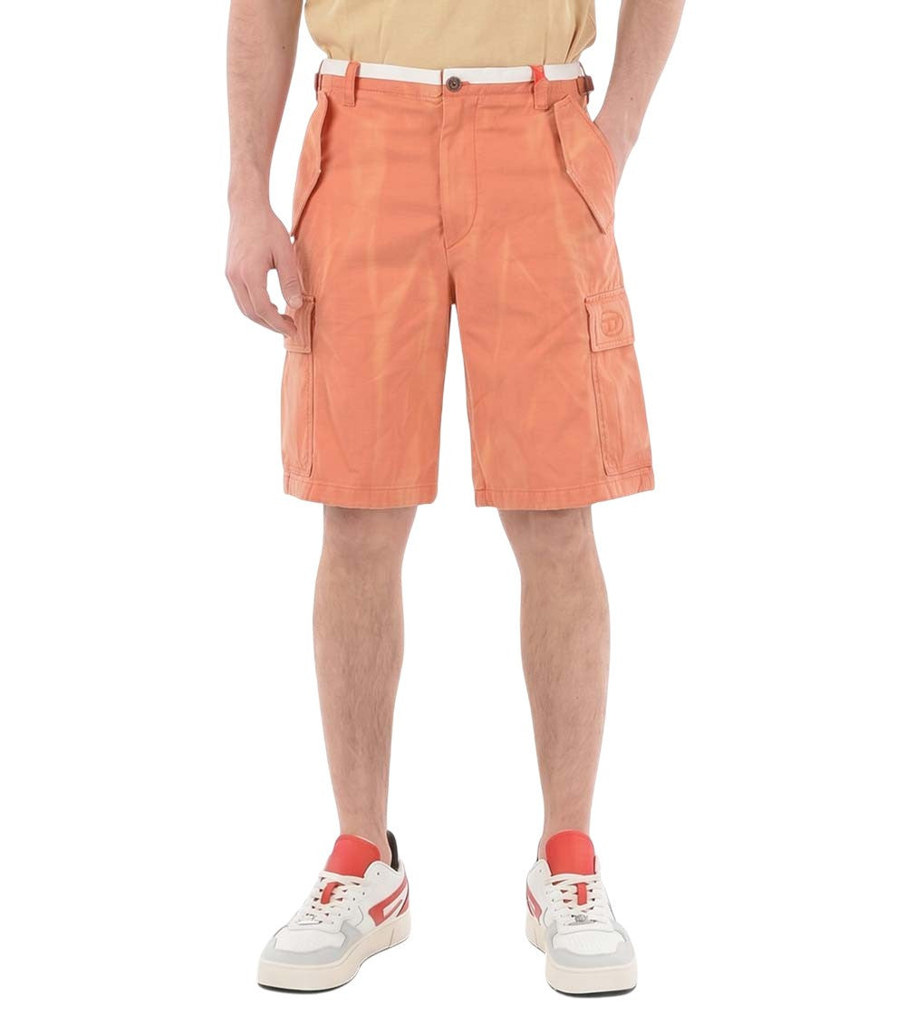 Orange Logo Cargo Shorts 1