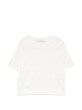 White Solid Crew Neck T-Shirt 1