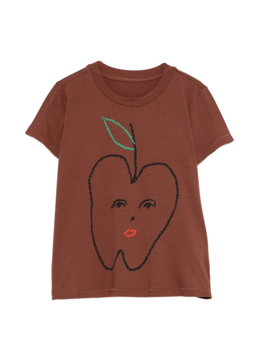Brown Graphic Crew Neck T-Shirt 1