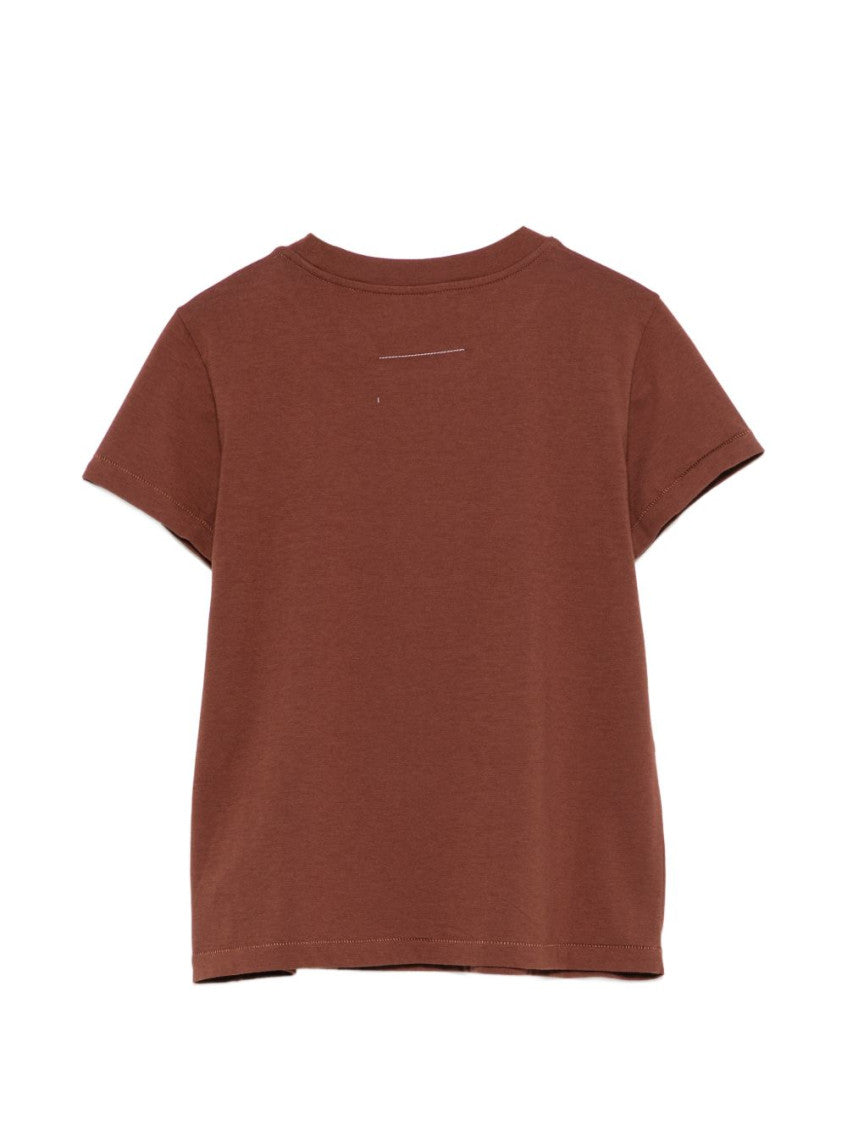 Brown Graphic Crew Neck T-Shirt 2