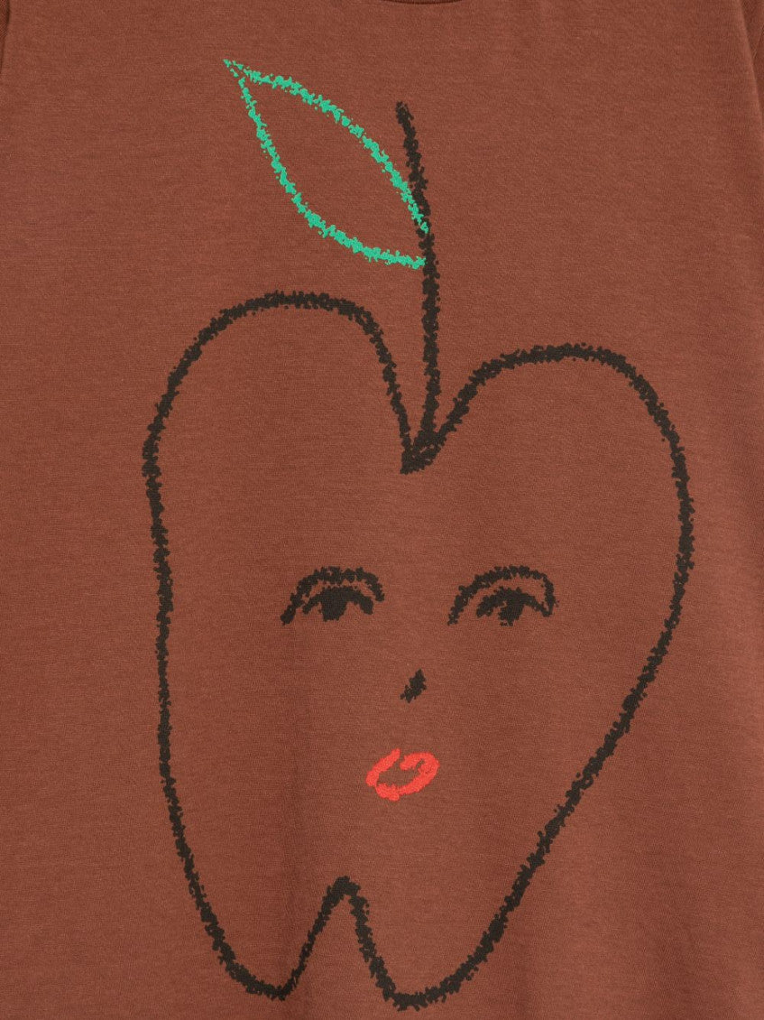 Brown Graphic Crew Neck T-Shirt 3