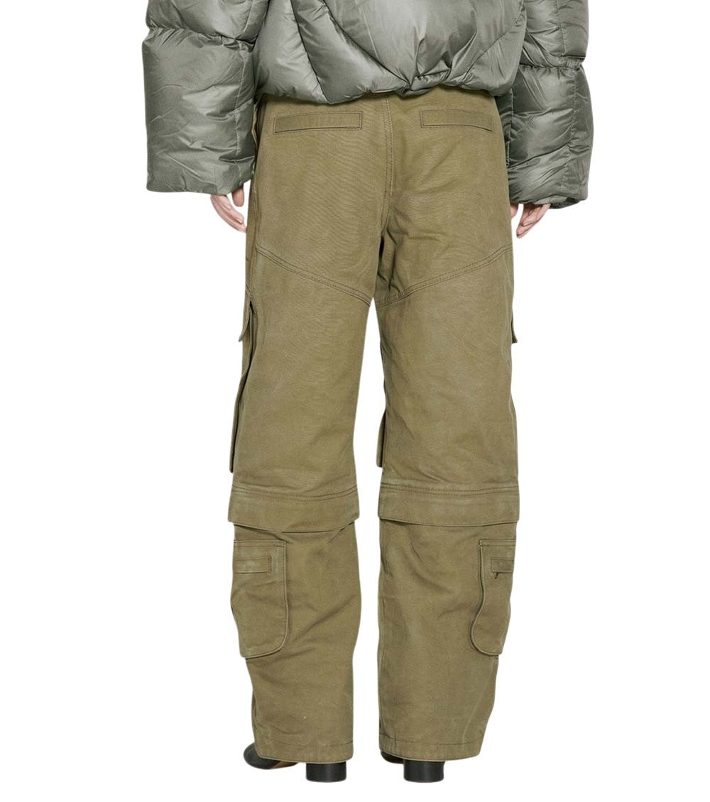 Green Relaxed Cargo Pants 2