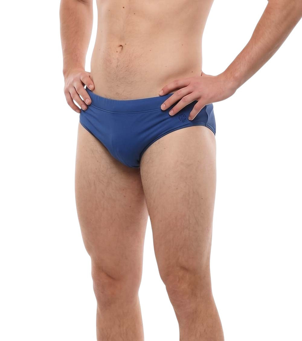 Blue Solid Swim Shorts 2