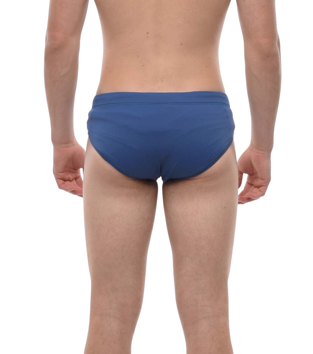 Blue Solid Swim Shorts 3