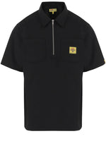 Black Half Zip Logo Polo 1