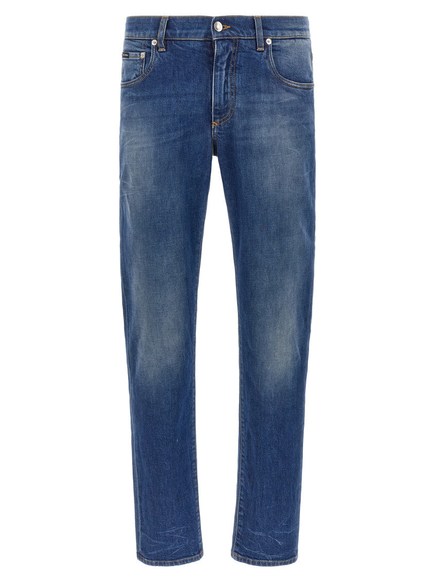 Blue Mid Rise Jeans 1