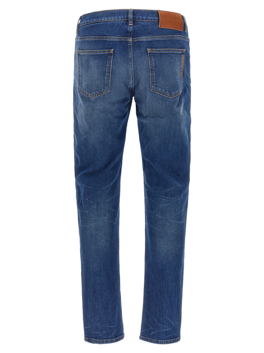 Blue Mid Rise Jeans 2
