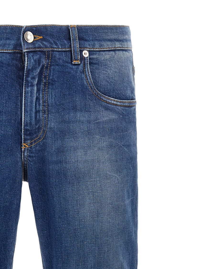 Blue Mid Rise Jeans 3