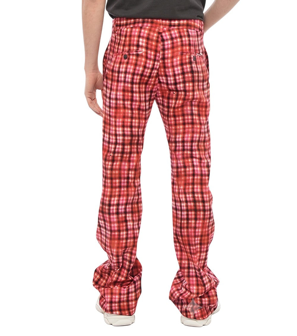 Multicolor Check Flared Pants 2